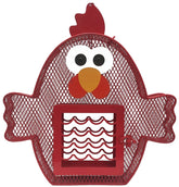 Heath 21804 Suet and Seed Cake Feeder, Whimsical Chicken, 2 lb, Steel, Hanging